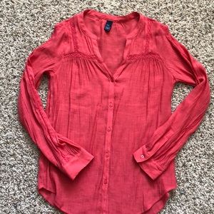 Coral blouse